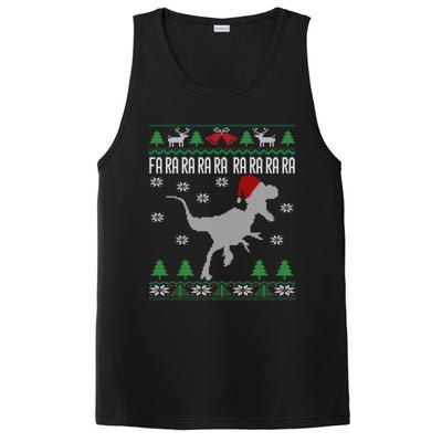 Raptor Santa Hat Velociraptor Dinosaur Lover Ugly Christmas Cool Gift PosiCharge Competitor Tank