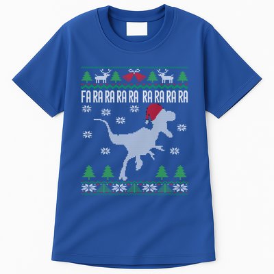 Raptor Santa Hat Velociraptor Dinosaur Lover Ugly Christmas Cool Gift Tall T-Shirt