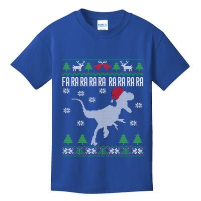 Raptor Santa Hat Velociraptor Dinosaur Lover Ugly Christmas Cool Gift Kids T-Shirt