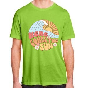 Retro Summer Here Comes The Sun Boho Groovy Gift Funny Gift Adult ChromaSoft Performance T-Shirt