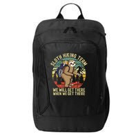 Retro sloth Hiking team we'll get there when we get there City Backpack