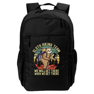 Retro sloth Hiking team we'll get there when we get there Backpack