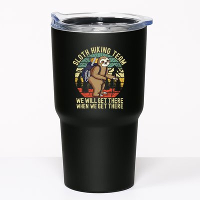 Retro sloth Hiking team we'll get there when we get there Tumbler