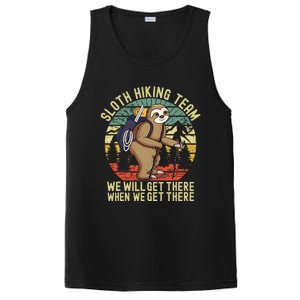 Retro sloth Hiking team we'll get there when we get there PosiCharge Competitor Tank