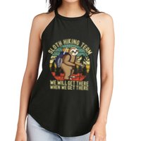 Retro sloth Hiking team we'll get there when we get there Women's Perfect Tri Rocker Tank