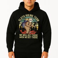 Retro Sloth Hiking Team Well Get There When We Get There Hoodie