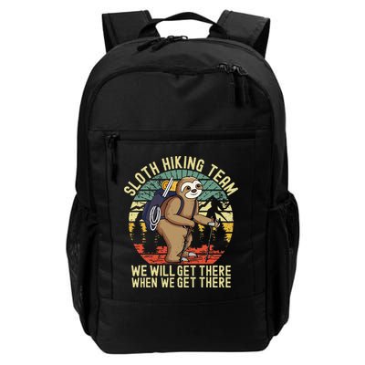 Retro Sloth Hiking Team Well Get There When We Get There Backpack