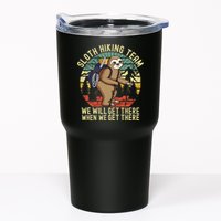 Retro Sloth Hiking Team Well Get There When We Get There Tumbler