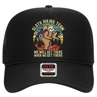 Retro Sloth Hiking Team Well Get There When We Get There Hat