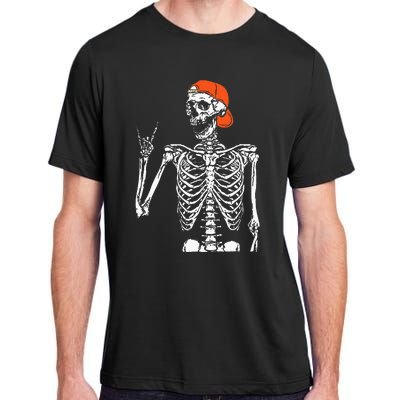 Rocker Skeleton Hand Rock On Costume Funny Halloween Gifts Adult ChromaSoft Performance T-Shirt