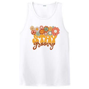 Retro Sunflower Hippie Stay Groovy Positive Mind Happy Life PosiCharge Competitor Tank