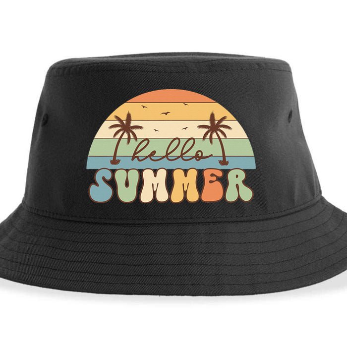 Retro Summer Hello Summer Beach Trending Sustainable Bucket Hat