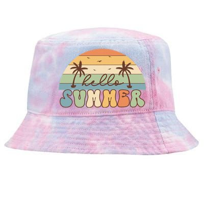 Retro Summer Hello Summer Beach Trending Tie-Dyed Bucket Hat