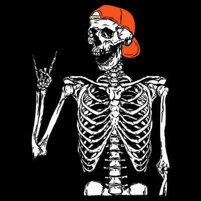 Rocker Skeleton Hand Rock On Costume Funny Halloween Gifts T-Shirt