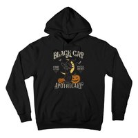 Retro Scary Halloween Costume Black Cat Salem Apothecary Hoodie