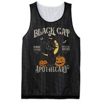 Retro Scary Halloween Costume Black Cat Salem Apothecary Mesh Reversible Basketball Jersey Tank