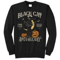 Retro Scary Halloween Costume Black Cat Salem Apothecary Tall Sweatshirt