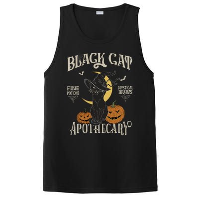 Retro Scary Halloween Costume Black Cat Salem Apothecary PosiCharge Competitor Tank