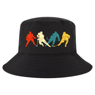 Retro Style Hockey Players Cool Comfort Performance Bucket Hat