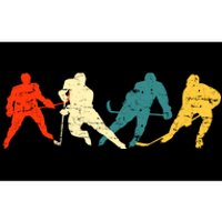 Retro Style Hockey Players Bumper Sticker