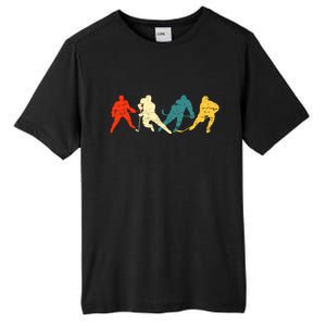 Retro Style Hockey Players Tall Fusion ChromaSoft Performance T-Shirt