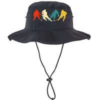Retro Style Hockey Players Bucket Hat