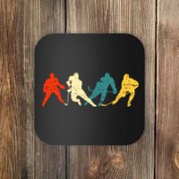 Retro Style Hockey Players Coaster