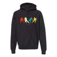 Retro Style Hockey Players Premium Hoodie