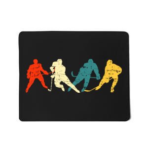 Retro Style Hockey Players Mousepad