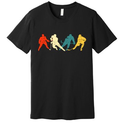 Retro Style Hockey Players Premium T-Shirt