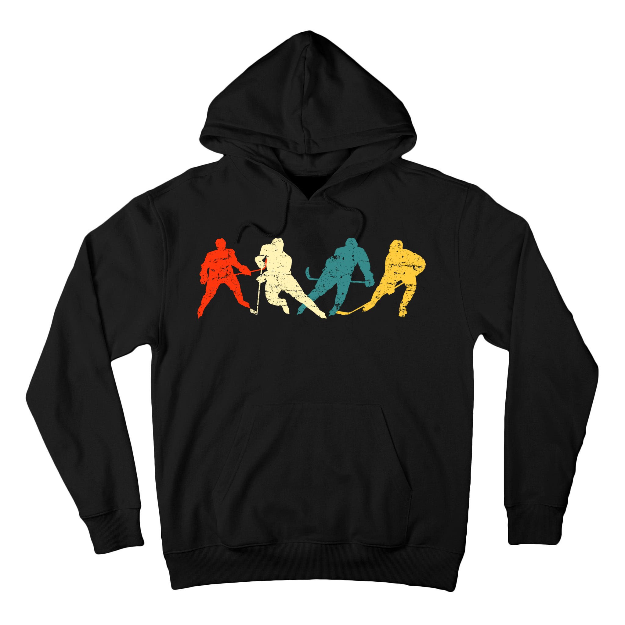 Retro Style Hockey Players Tall Hoodie