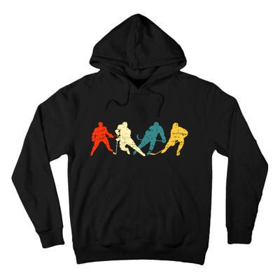 Retro Style Hockey Players Tall Hoodie