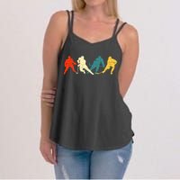 Retro Style Hockey Players Women's Strappy Tank