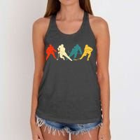 Retro Style Hockey Players Women's Knotted Racerback Tank