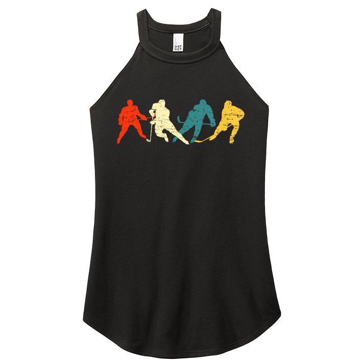 Retro Style Hockey Players Women's Perfect Tri Rocker Tank
