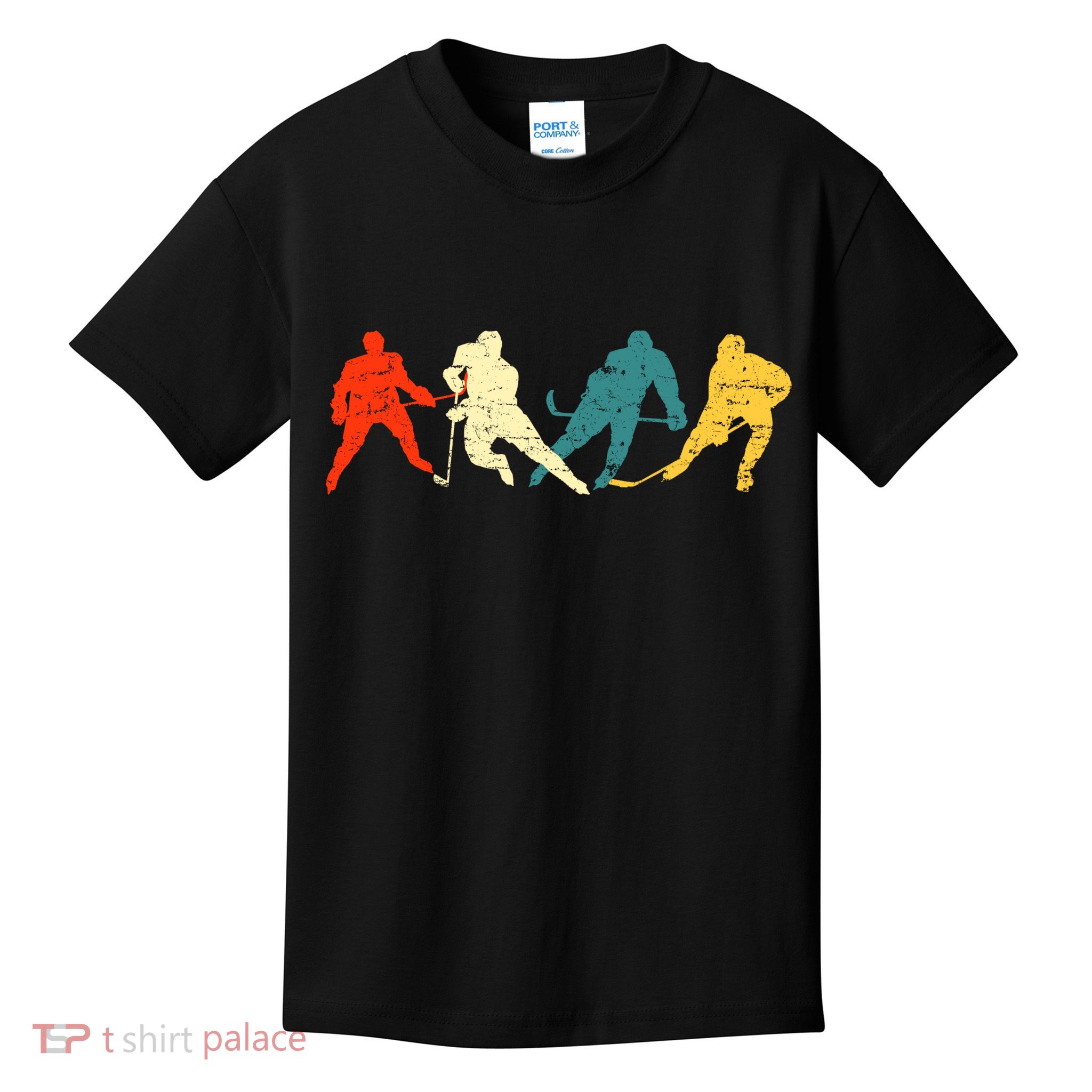Retro Style Hockey Players Kids T-Shirt