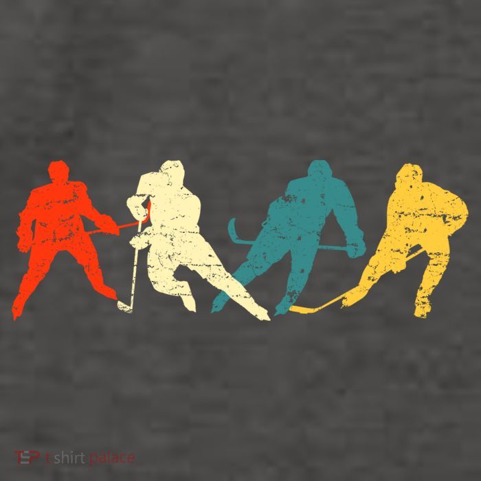 Retro Style Hockey Players Vector Backpack