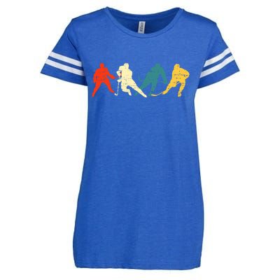 Retro Style Hockey Players Enza Ladies Jersey Football T-Shirt