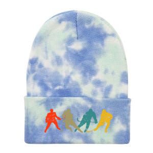 Retro Style Hockey Players Tie Dye 12in Knit Beanie