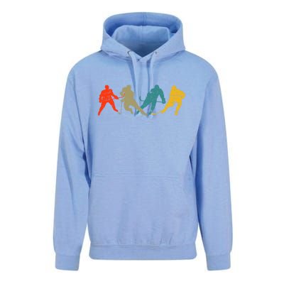 Retro Style Hockey Players Unisex Surf Hoodie