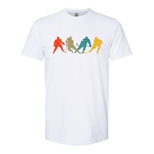 Retro Style Hockey Players Softstyle CVC T-Shirt