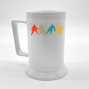 Retro Style Hockey Players Beer Stein