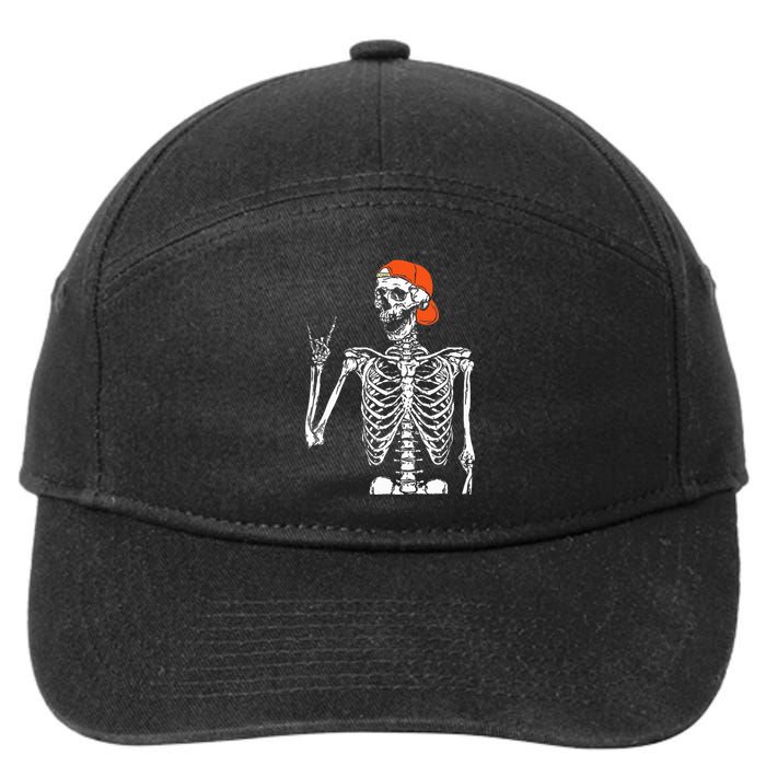 Rocker Skeleton Hand Rock On Costume 7-Panel Snapback Hat