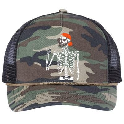 Rocker Skeleton Hand Rock On Costume Retro Rope Trucker Hat Cap