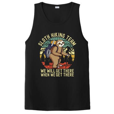 Retro Sloth Hiking Team Well Get There When We Get There PosiCharge Competitor Tank