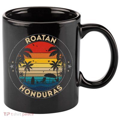 Roatan Souvenir Honduras Reminder 11oz C Handle Ceramic Mug