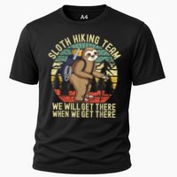 Retro Sloth Hiking Team We'll Get There When We Get There Performance Shirt