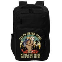 Retro Sloth Hiking Team We'll Get There When We Get There Impact Tech Backpack