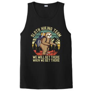 Retro Sloth Hiking Team We'll Get There When We Get There PosiCharge Competitor Tank