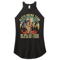 Retro Sloth Hiking Team We'll Get There When We Get There Women's Perfect Tri Rocker Tank